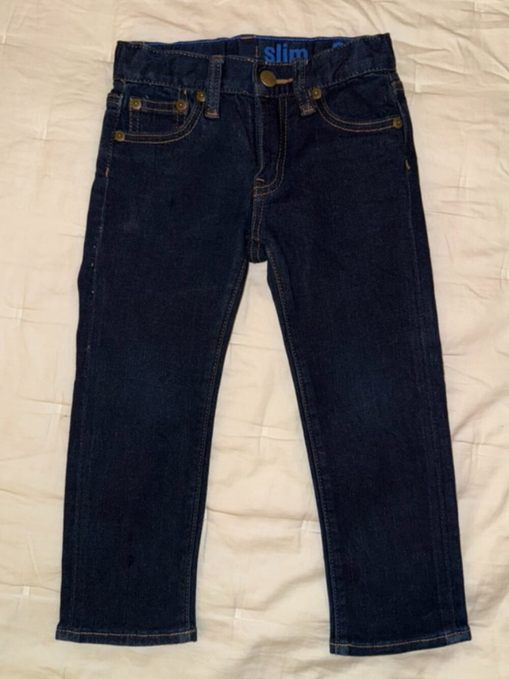 J Crew Crewcuts Dark Denim Jeans Slim Size 3